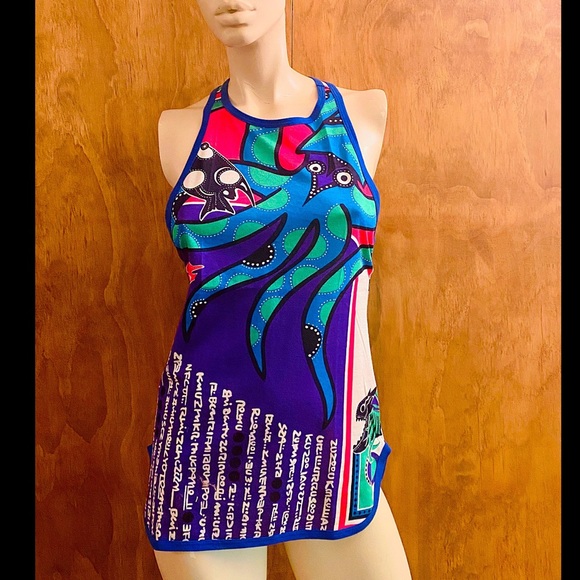 1980s Kansai Yamamoto Bright Colorful Print Tank - Picture 12 of 13